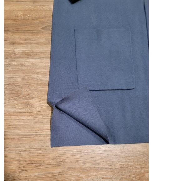 Martha Stewart Cardigan Open Face Pockets Women's Sz Large Blue Black Sweater - Picture 2 of 9